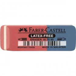 Ластик Faber-Castell 187040 7070 из каучука д/чернографитных, цветных карандашей и чернил 286058
