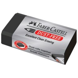 Ластик Faber-Castell 187171 DUST-FREE прямоугольный 45*22*13мм, в картонной упаковке, черный 286688