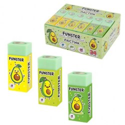 Ластик FUNSTER 272723 "AVOCADO" прямоугольный 50х21х16мм, ассорти