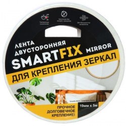 Лента 19ммх5м двустор вспенен для крепл зеркал SmartFix MIRROR SFZ1905M 138624