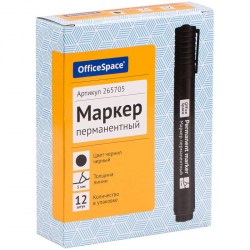 Маркер 3,0мм OfficeSpace 8004А 265705 перманентный черный 