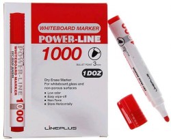 Маркер для доски 2,0мм LinePlus WВМ-1000B красный пулевид 