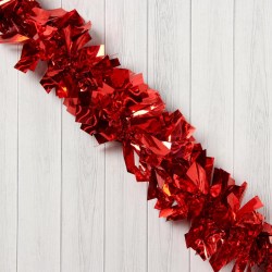 Мишура "Праздничные блики" 9х200см красный 10480494