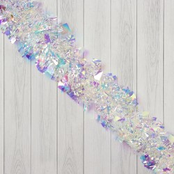 Мишура "Праздничный отблеск" 8х200см перламутровый прозр 10480509