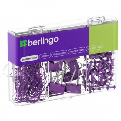 Набор канц. Berlingo Mcn_12000a мелкоофисных принадлежностей, фиолетовый, 120 предм, пласт.уп 353632