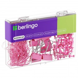 Набор канц. Berlingo Mcn_12000с мелкоофисных принадлежностей, розовый, 120 предм, пласт.уп 353631