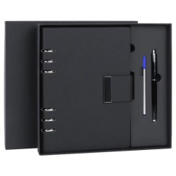 Набор подарочный Brauberg 116856 "Lux" черный, кожзам (ежедневник А5+ручка+стержень)