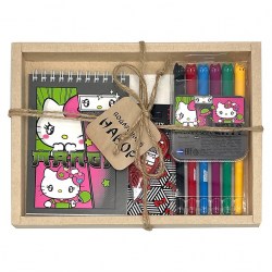 Набор подарочный Centrum 72989 "Hello Kitty Manga" (блокнот А6 + набор ручек 6цв + лента коррект)
