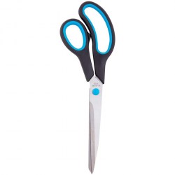 Ножницы 24,0см OfficeSpace 264905 эргономичные ручки, черные с синими вставками