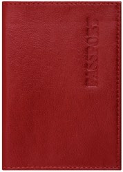 Обложка Brauberg 237178 для паспорта PASSPORT красная нат кожа 