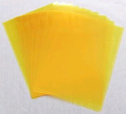 Обложки  А4 0,18мм /100шт/ ПВХ прозрачные желтые