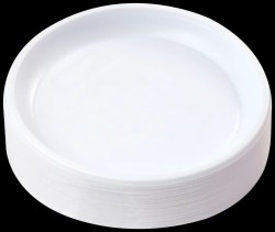 Одноразовая тарелка d=205 белая (100шт) 19-4409 /ОптиКом/