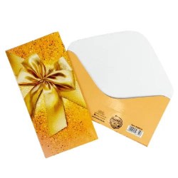 Открытка-конверт для денег Сима 4126355 "Золотой бант"