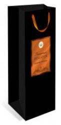 Пакет подарочный под бутылки Арт Дизайн 0558.012 "Делюкс черны" 120х360х110мм