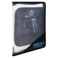 Папка д/тетрадей А4 Феникс 69285 "ЛЕДЯНОЙ РОБОТ" 1 отделение, на молнии, 500 мкм, чёрный, синий