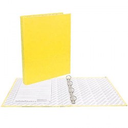 Папка-файл 35мм Neon ErichKrause 39062 4 кольца желтая ламинированная