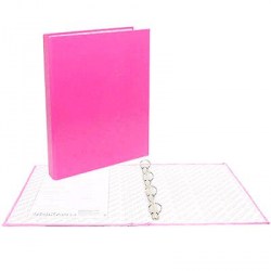 Папка-файл 35мм Neon ErichKrause 39063 4 кольца розовая ламинированная
