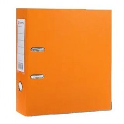 Папка-файл 80мм Lamark 0600 оранжевый металл. окантовка, карман, собраная