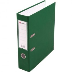 Папка-файл 80мм Lamark 0600 зеленый металл. окантовка, карман, собраная