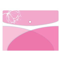 Папка на кнопке А4 Феникс 58808 "Цветок на розовом" 180мкм
