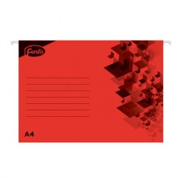 Папка подвесная FOROFIS 91610 для картотеки А; картон красная 200г/м2