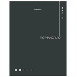 Папка-портфолио универсальная Вrauberg 117553 "Minimalism" 20 файлов, 4 кольца, 30мм, 7БЦ 
