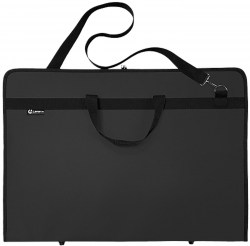 Папка-сумка А2 Lamark DC0022-BK с ручками 1отд. 650х470мм, лицевой карман, на молнии, черная
