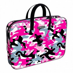Папка-сумка А4+ ErichKrause 52668 текстильная на молнии с ручками Pink Camo, A4+