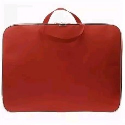 Папка-сумка А4 Lamark DC0019-BR с ручками 1отд. лицевой карман, на молнии, бордовая 