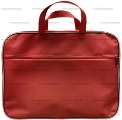 Папка-сумка А4 Lamark DC0019-RD с ручками 1отд. лицевой карман, на молнии, красная 