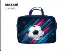 Папка-сумка А4 Mazari M-16403 "FOOTBAL" 60мм, на молнии с ручками 