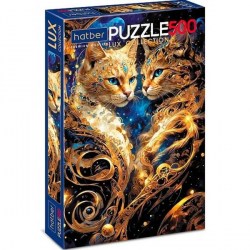 Пазлы Хатбер 33356 500 элементов А2 330х480мм Premium Lux Магические коты 090039