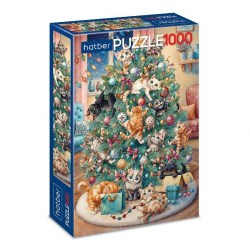 Пазлы Хатбер 35214 1000элементов А2 680х480мм Premium Мяу-Елка 093243