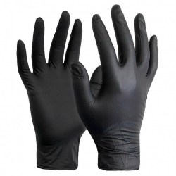 Перчатки нитриловые L черные (100шт) SEMPB3