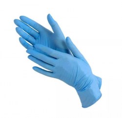 Перчатки нитриловые L голубые (100шт) Fabric 