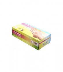 Перчатки виниловые  S, 100шт VIN001A АДМ 126974