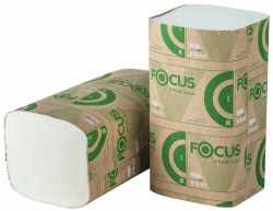 Полотенца бумажные FOCUS ECO 1сл 250л, Vслож,1шт/упак 23х23см белый 12-1623 5083741