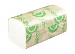 Полотенца бумажные FOCUS V1-200 1сл 200л, V слож,1шт/упак белый 12-1237