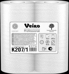 Полотенца бумажные VEIRO Professional Comfort 2сл 2рул. белые К207/1 