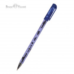 Ручка Bruno Visconti 20-0215/31 "HeppyWrite.Военный паттерн.Корабли" синяя 0,5мм