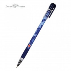 Ручка Bruno Visconti 20-0240/37 "MagicWrite.Милитари.Звезда" синяя 0,5