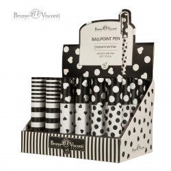 Ручка Bruno Visconti 20-0264/19 "DreamWrite. BLACK&WHITE" синяя 0,7мм ассорти