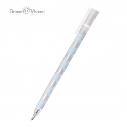 Ручка Bruno Visconti 20-0305/01 "UniWrite.Горошек крупный голубой " 0,5мм синяя, гелевая