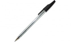 Ручка черная Beifa 927 шариковая прозрачный корпус 023824