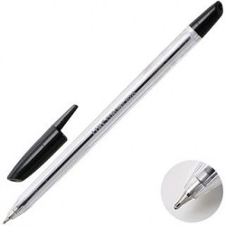 Ручка черная Linc Corona Plus 3002N шариковая 0.7мм прозр корп 109213