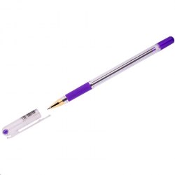 Ручка фиолетовая MC Gold шариковая масляная 0,5мм рез/упор /MunHwa/
