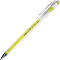 Ручка гелевая Crown HJR-500 желтая 