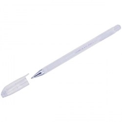 Ручка гелевая Crown HJR-500P "Hi-Jell Pastel" пастель белая, 0,8мм 001956