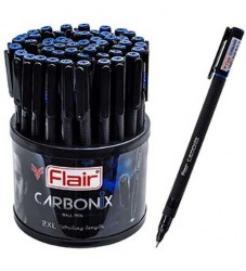 Ручка гелевая Flair F-1383/син. "Carbonix-II" синяя, 0,5мм, карбоновый корпус