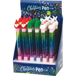 Ручка-игрушка Centrum 89672 "Новый год" синяя 0,7мм дисплей 